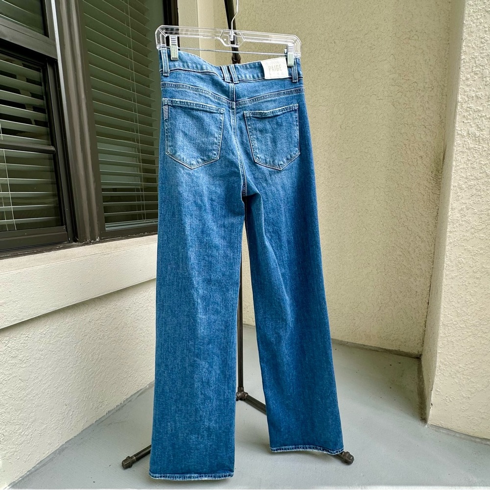 PAIGE Sasha Wide Leg Jean in Color Stefania Distressed - Picture 3 of 14